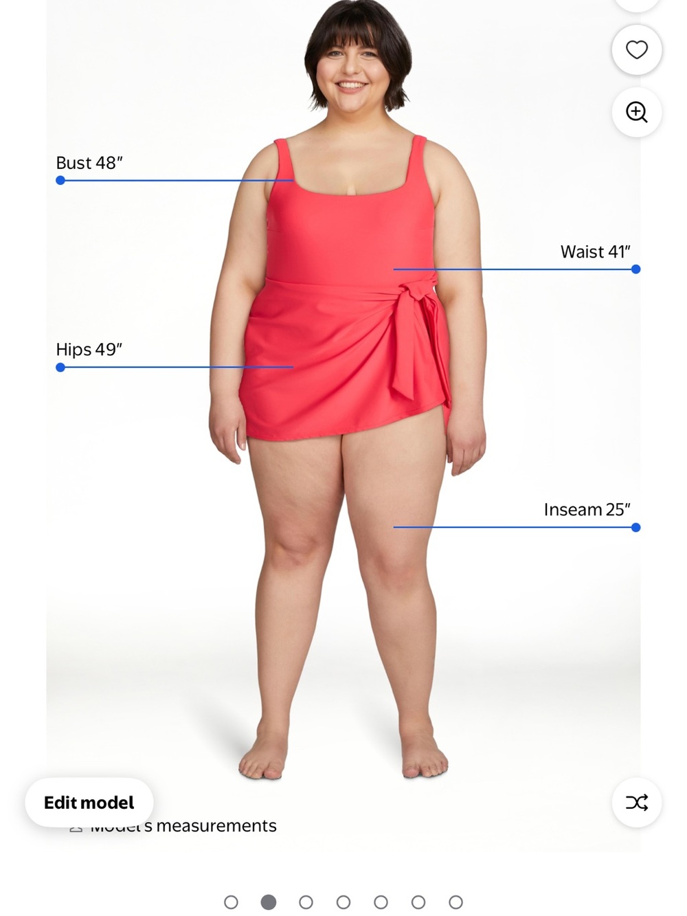 NWT Time and Tru Women's and Women's Plus Size Wrap Swim Dress, Size 2X